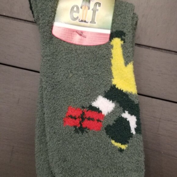 Buddy the Elf Hats & Silhouettes 2-Pair Adult Chenille Crew Socks - Picture 5 of 7